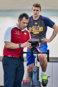 St. Louis Blues at Maryville University for development camp testing